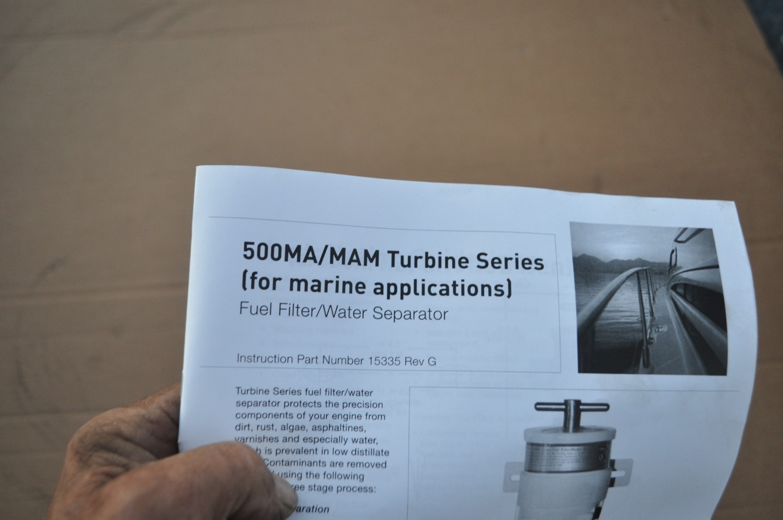 Parker Racor 500MAM30 MARINE FUEL FILTER FF/WS 3/4 SAE PORTS OEM NEW 30 MICRON