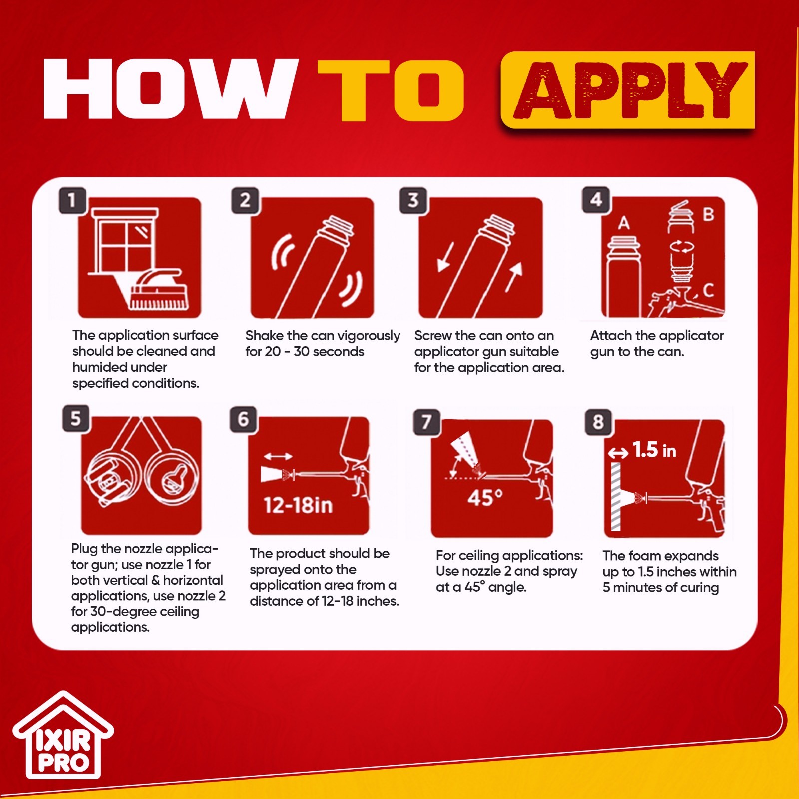 Spray Foam Insulation Kit (1 PK Kit-30oz) Expanding Sealant, Spray Foam