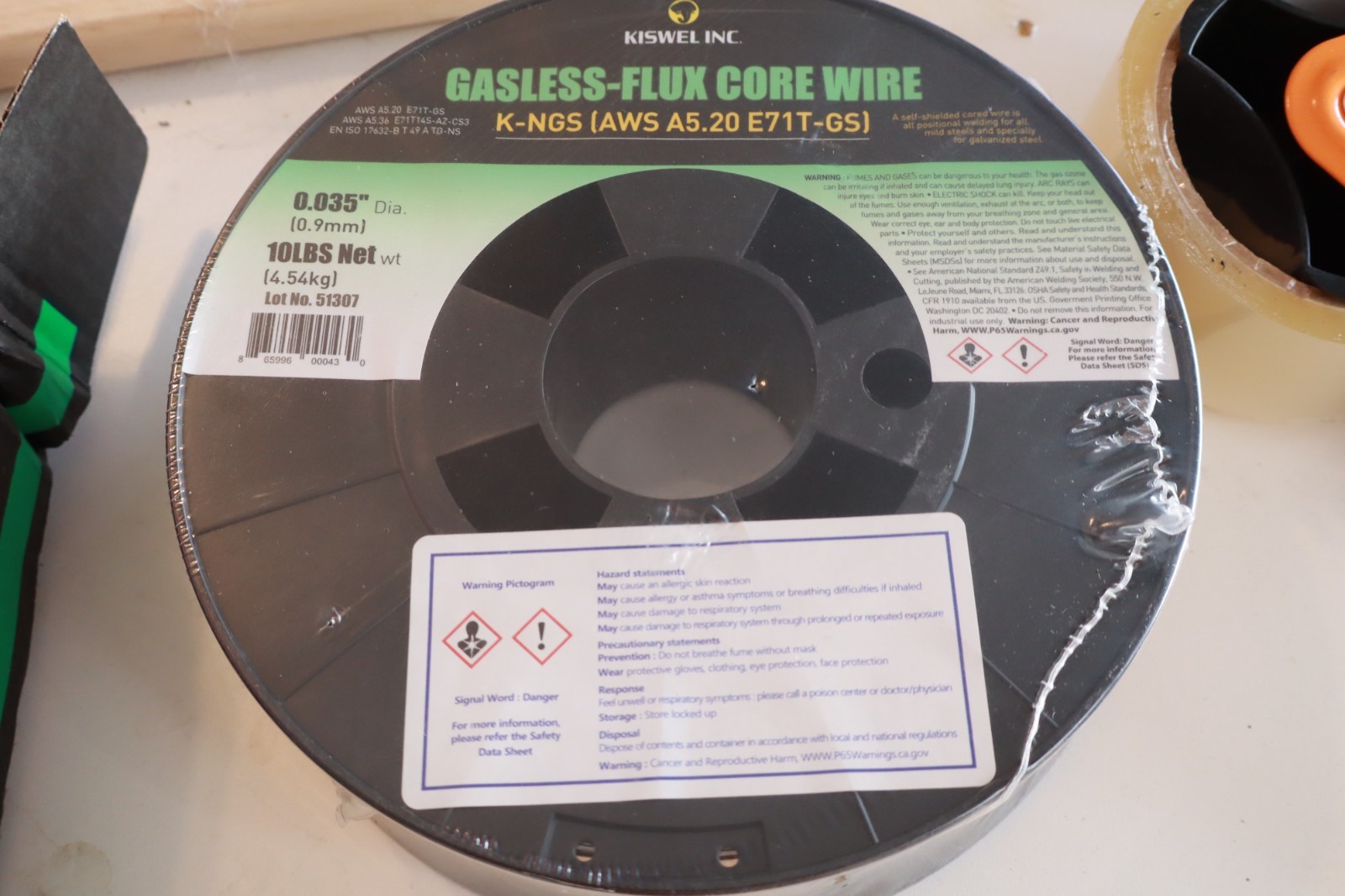 Kiswel K-NGS E71T-GS Self-Shielded Flux-Cored ARC Welding Wire 0.035″ x 10 Lbs