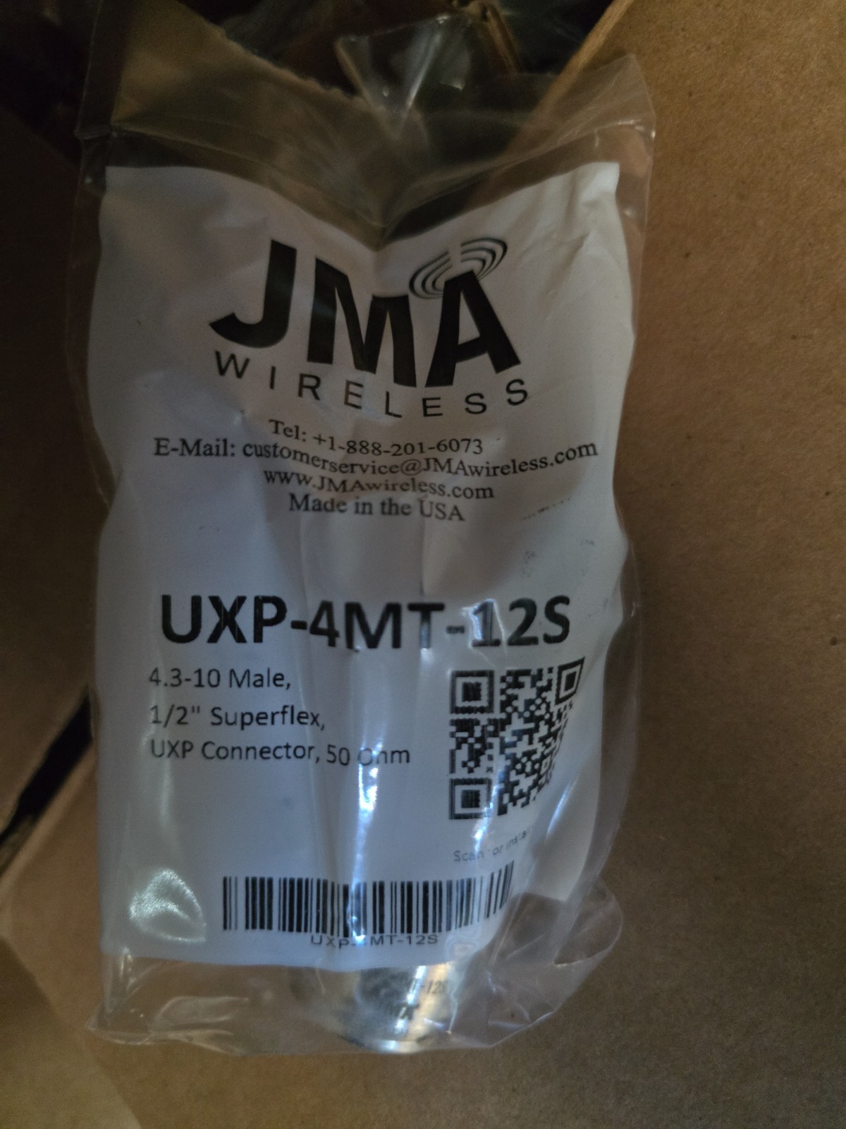 JMA (PPC) UXP-DM-12S 7-16 DIN Male Conn for 1/2” Superflexible Cable (Lot of 42)
