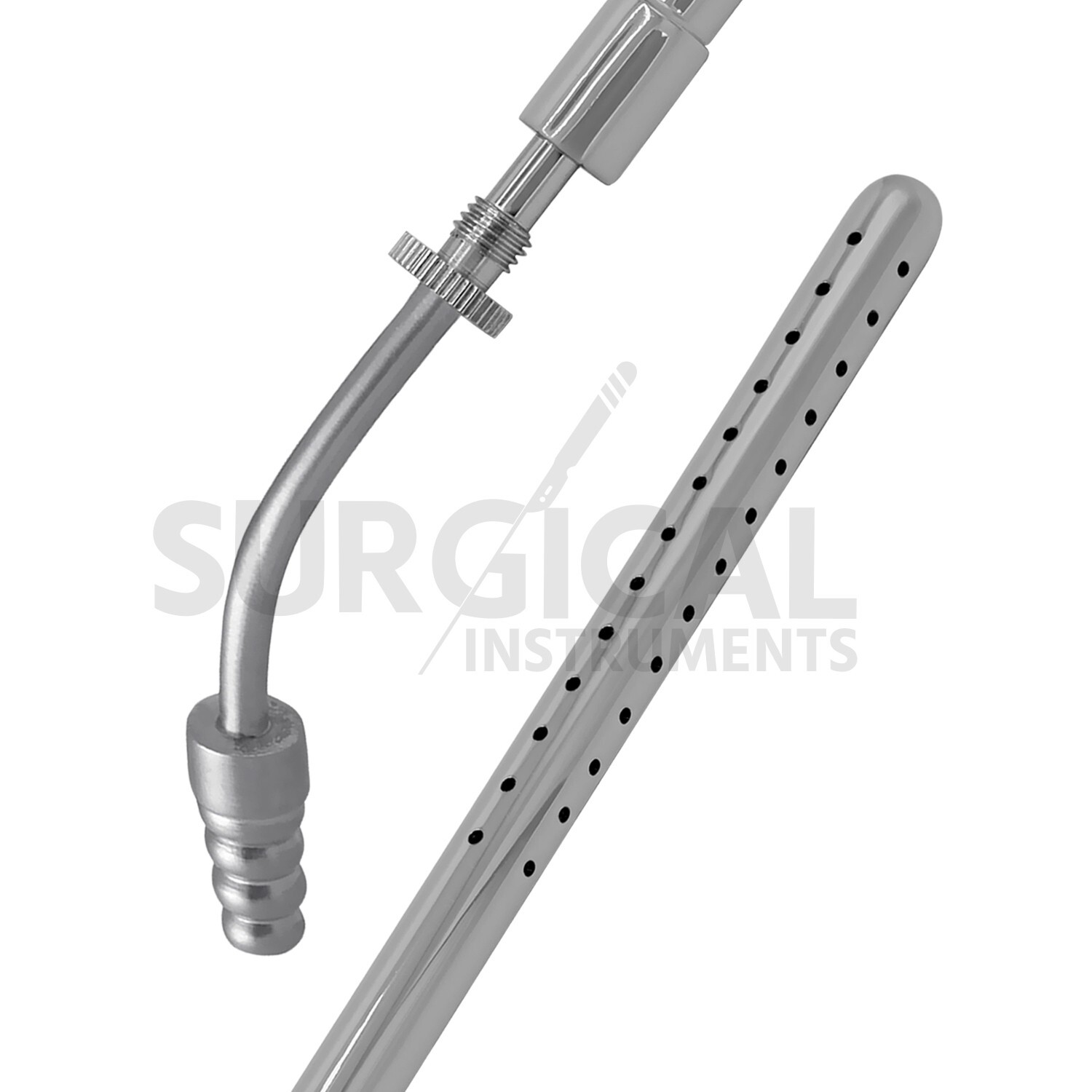 POOLE Suction Tube 30 French Curved Surgical Medical Instruments