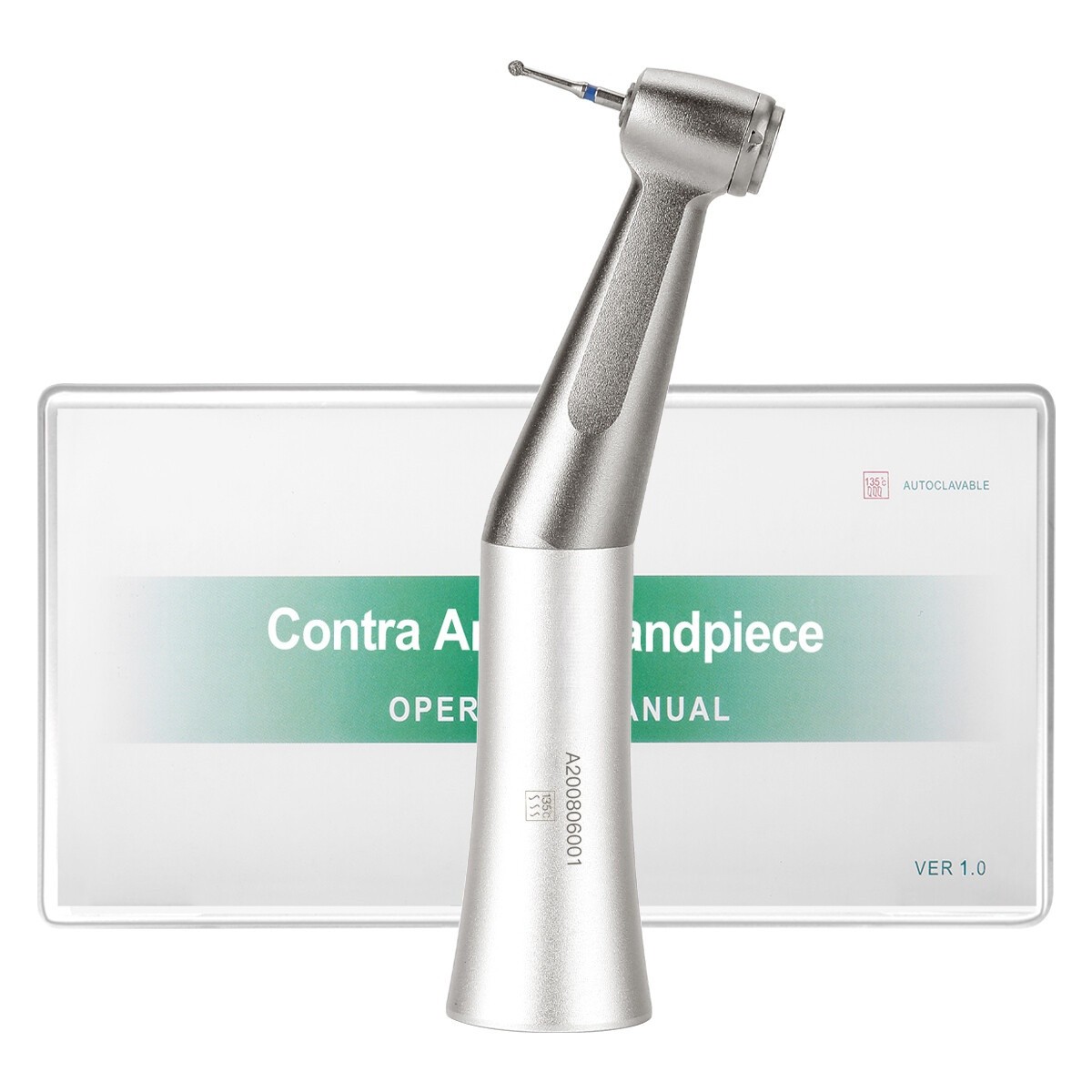 Dental 1.6mm Burs Friction Grip Slow Low Speed Push Contra Angle Handpiece