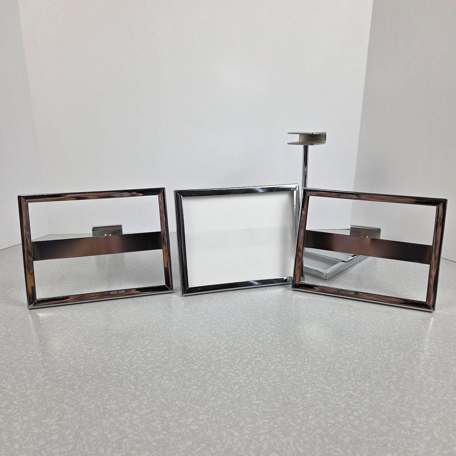 4 Retail Rack 7.25×5.75″ Metal Frame Sign Holder Display Square Tubing Wood Slat