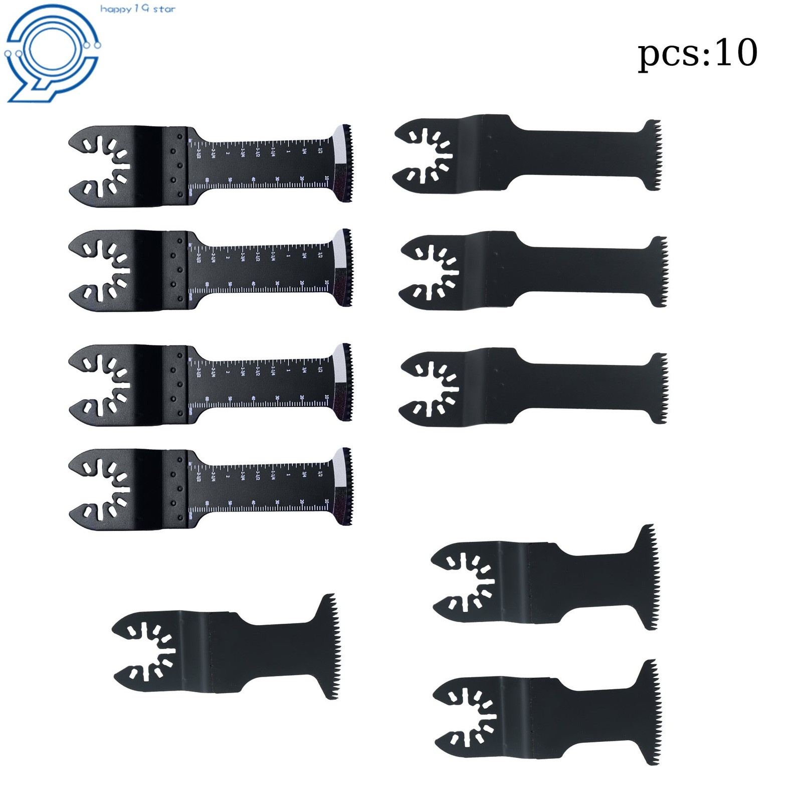 EXTENDED 10PIECES JAPANESE TOOTH OSCILLATING BLADES MULTI TOOL BLADES KIT
