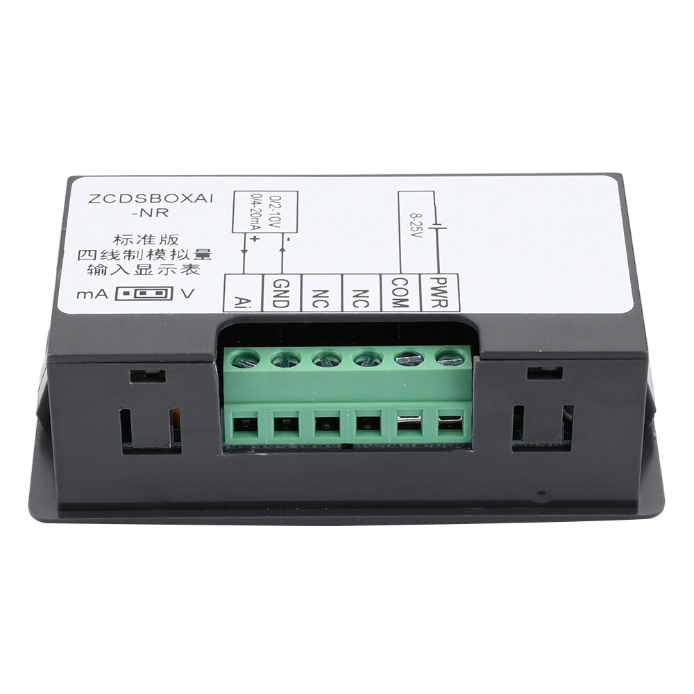 0-10V 0-20mA 2-10V 4-20mA 4-Wire Analog Input (Reception) Display Meter DC 8~25V