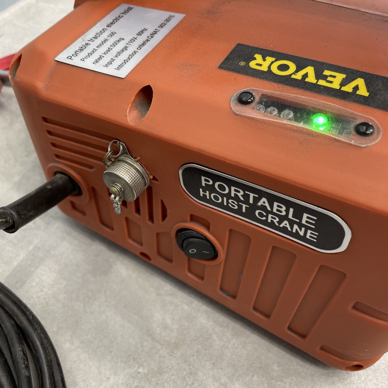 VEVOR Electric Hoist Winch Portable Hoist Crane 1100lbs w/ Wired Controller