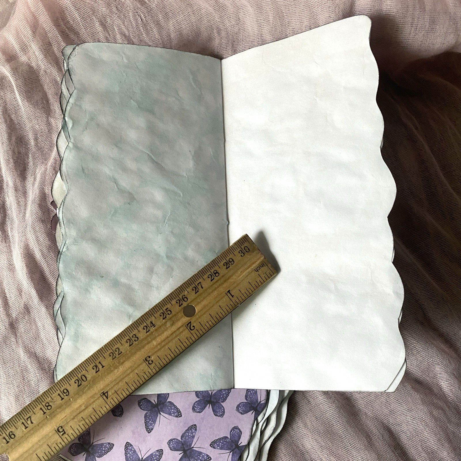 2 Handmade Junk Journal Blank Writing Booklets – Diary Book Layered Edge Slim