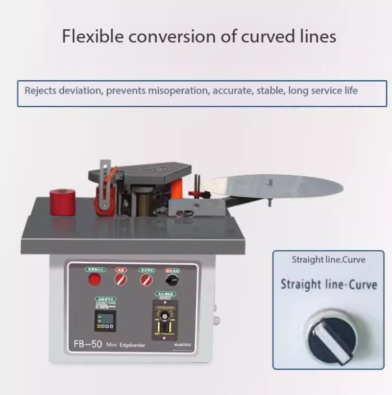 Compact Portable Home-Use Edge Banding Machine for Curved and Straight Edges