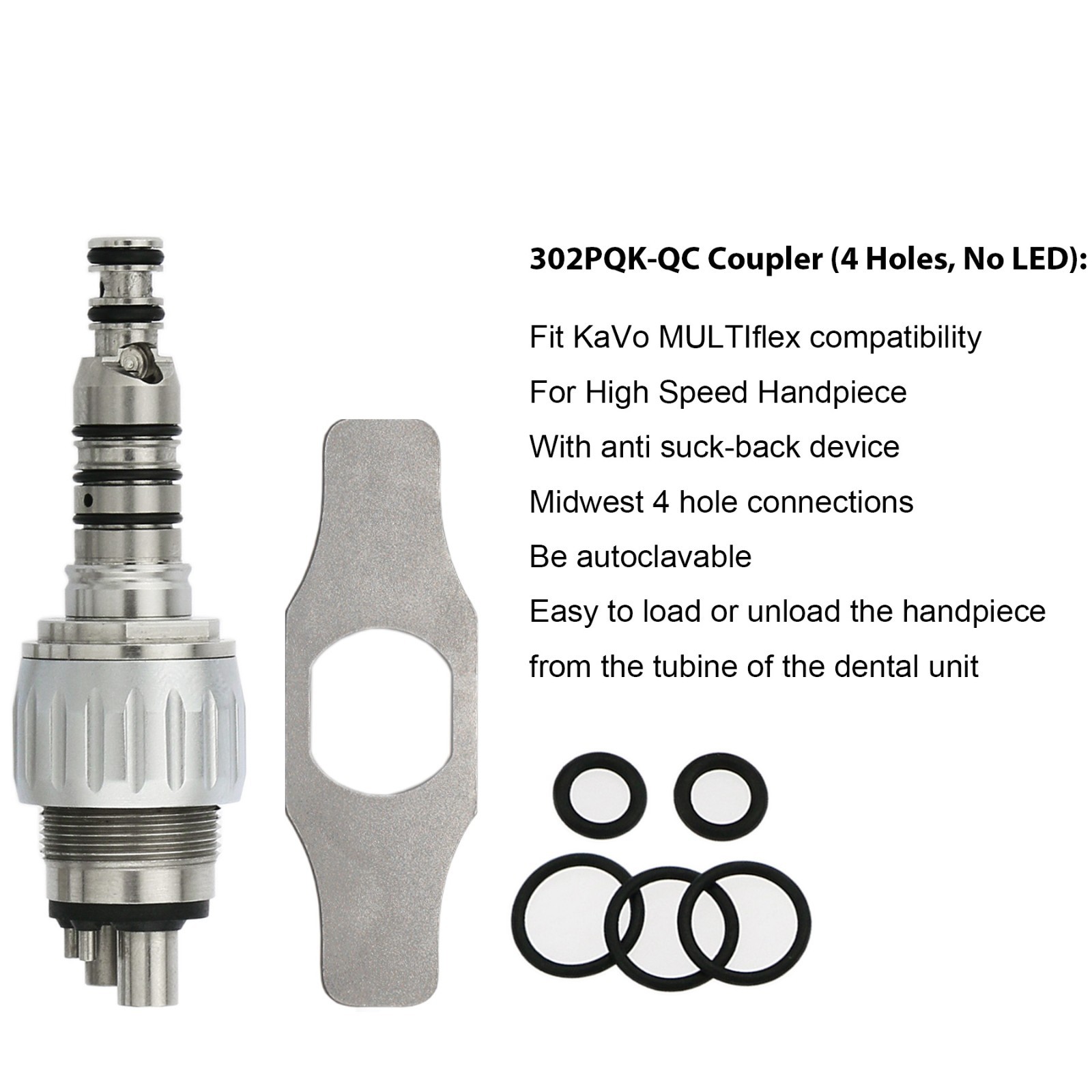 BEING Dental High Speed Fiber Optic Handpiece 4/6Hole Coupler Fit KaVo MULTIflex