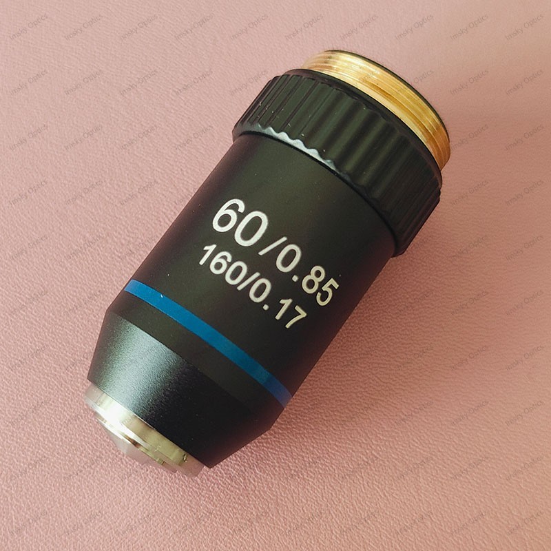 4X 10X 20X 40X 60X 100X Achromatic Objective Lens 195 mm Conjugate Distance Tube