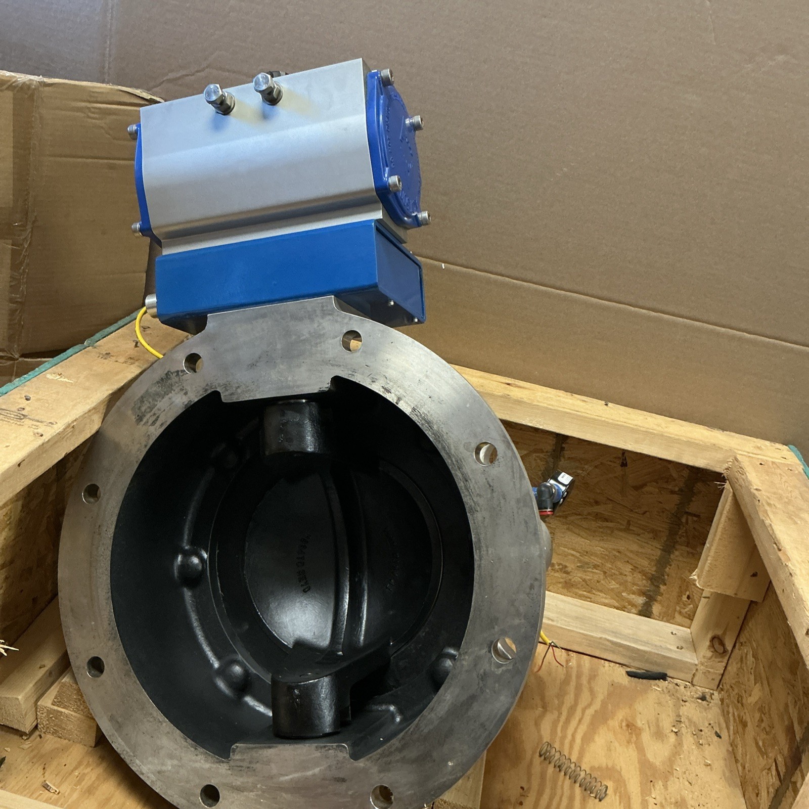 Macawber 10in Pneumatic Dome Valve w/ Mecair ACT500R Actuator ANSI 150 W-400S