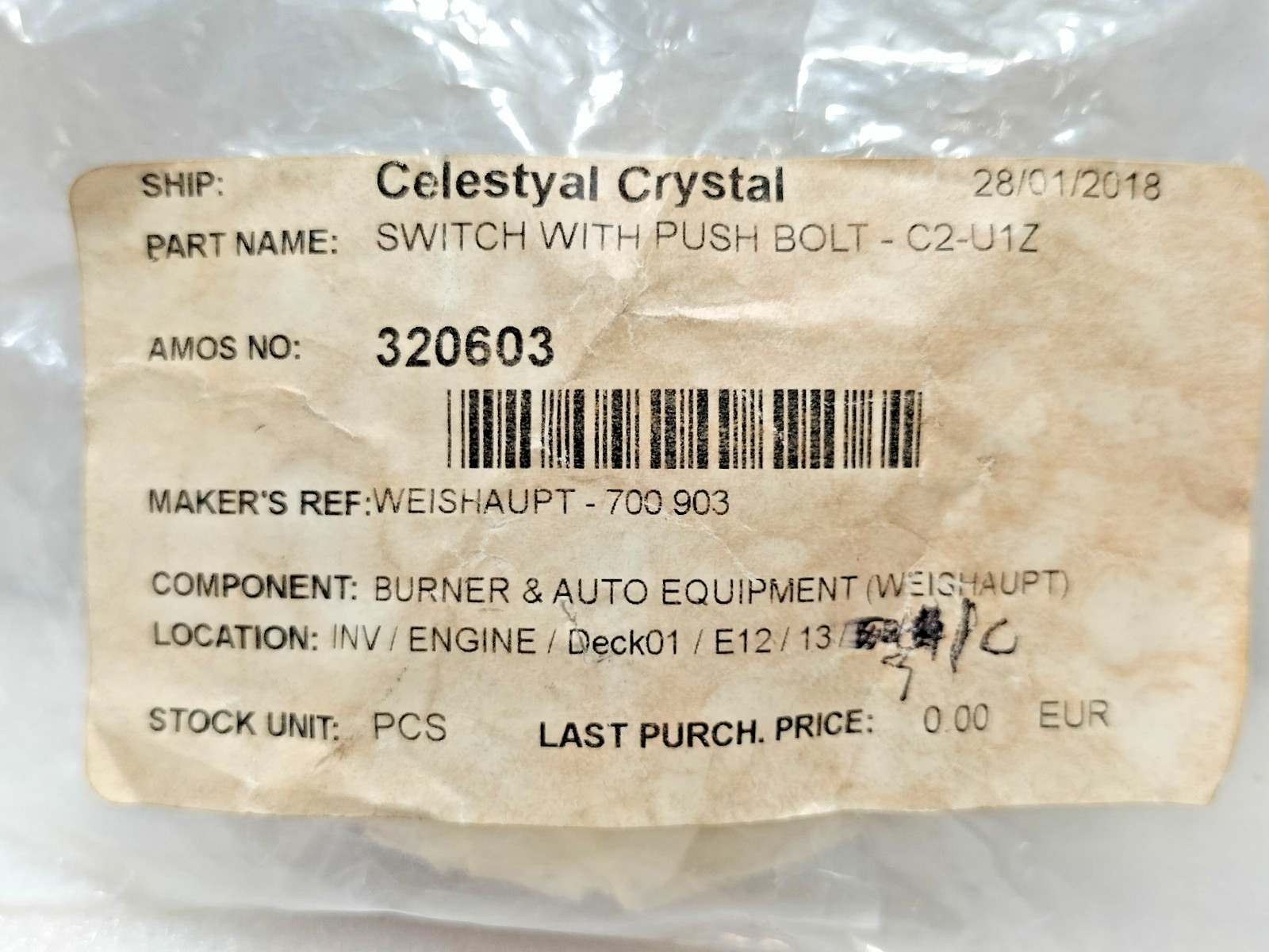 BERNSTEIN C2-U1Z LIMIT SWITCH 600.8101.001 IP30