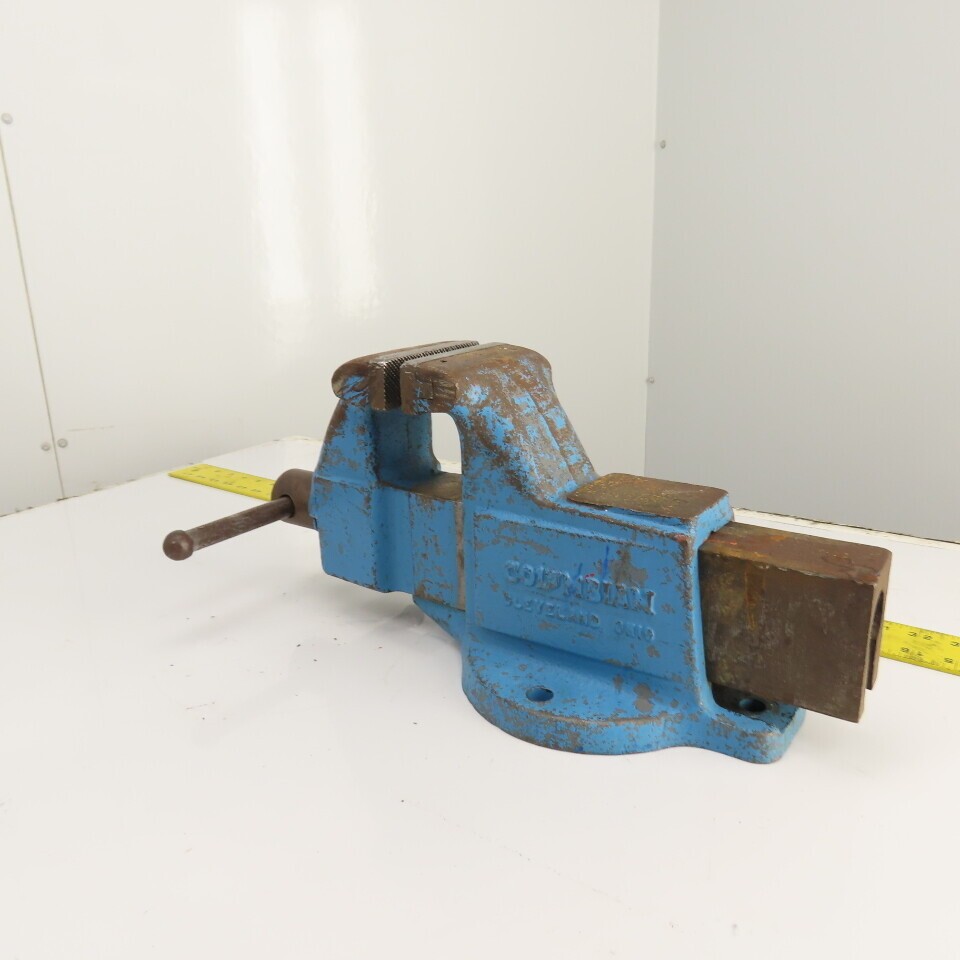 Columbian 4″ Steel Jaw Stationary Machinist Bench Vise 5-3/4″ Open USA Made