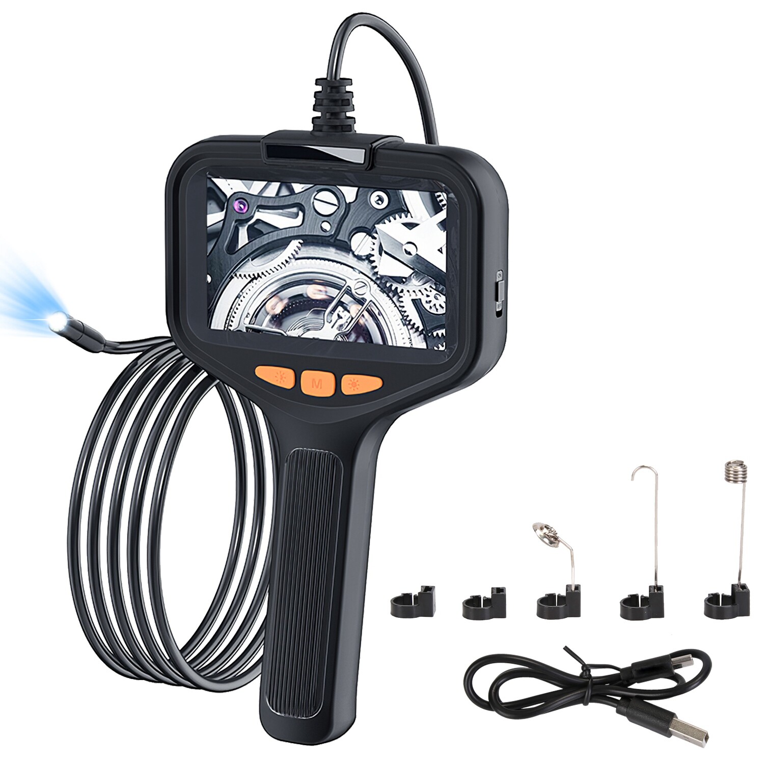 4.3in Inspection Camera Articulating Borescope Endoscope Camera Plumbing Tool