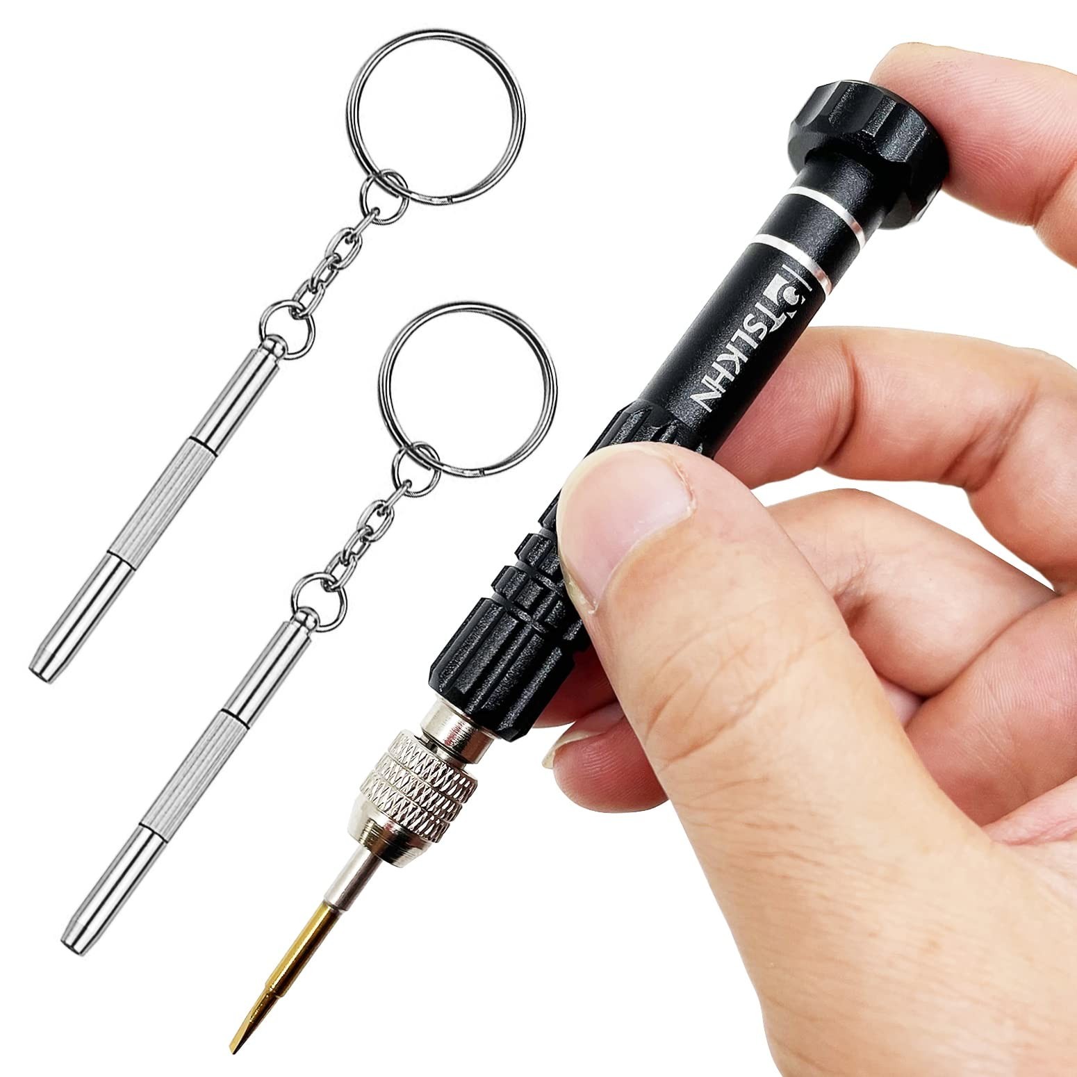 PTSLKHN Eyeglass Repair Kit, 5-in-1 Multifunctional Small Screwdriver, S2 Ste…