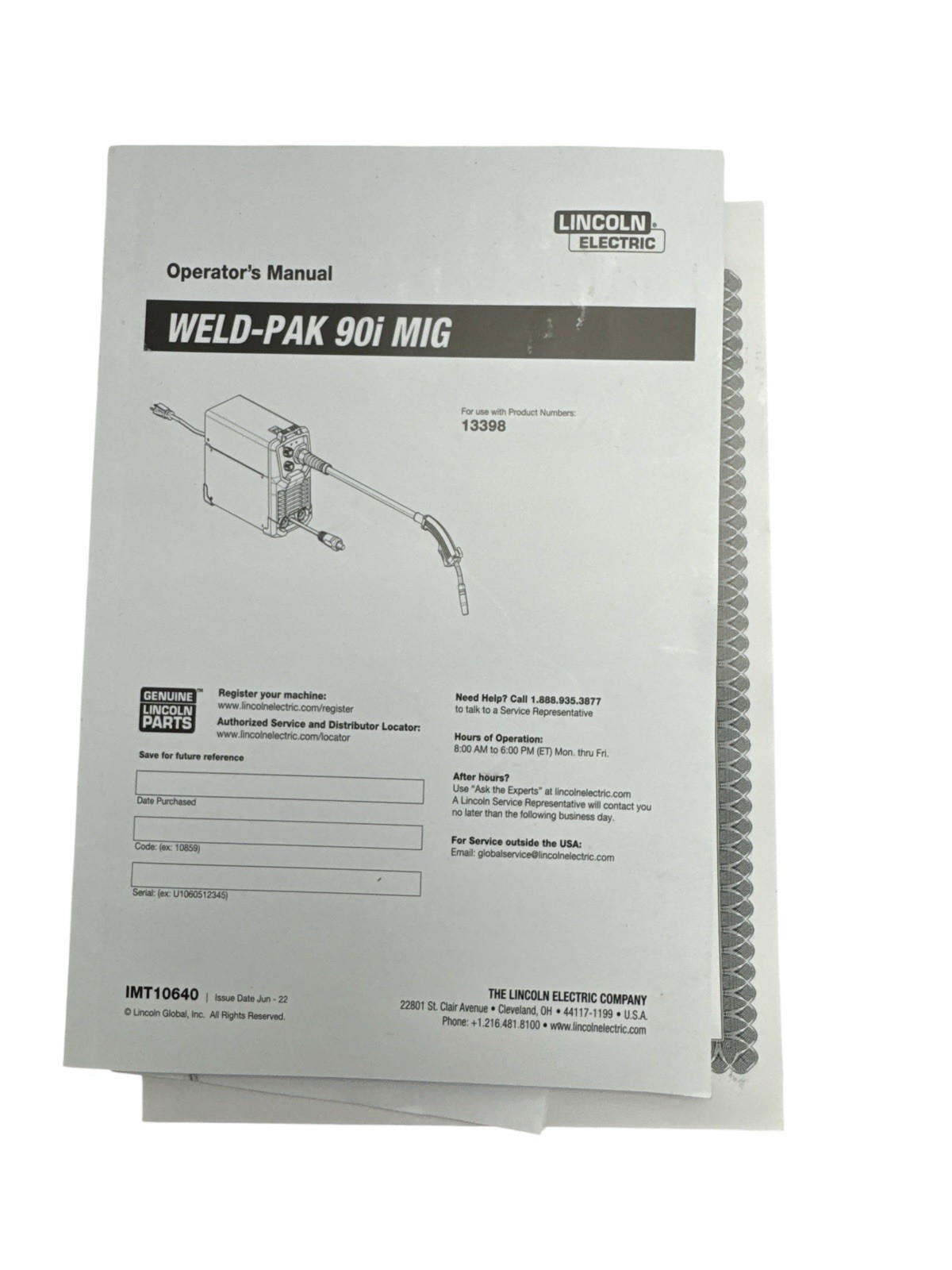 Lincoln Electric 90i MIG WELD-PAK MIG & Flux-Cored Wire Feed Welder K5256-1 (OB)