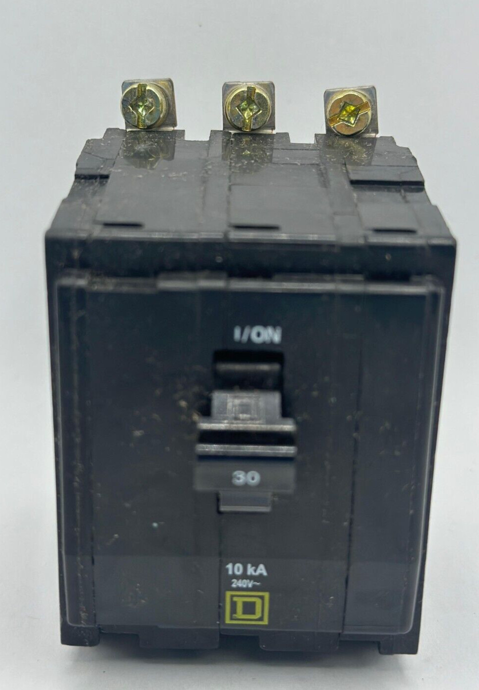 USED Square D QOB330 Circuit Breaker 3 Pole 30 Amp 240V 10kA Bolt On