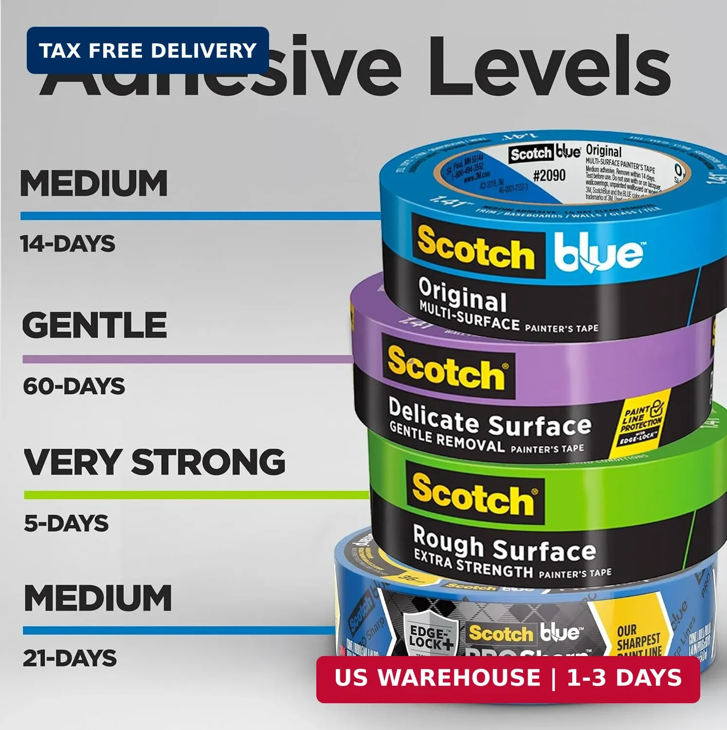 ScotchBlue Original Multi-Surface Painters Tape, 1 Inch Wide (0.94 in. x 60 Yds)