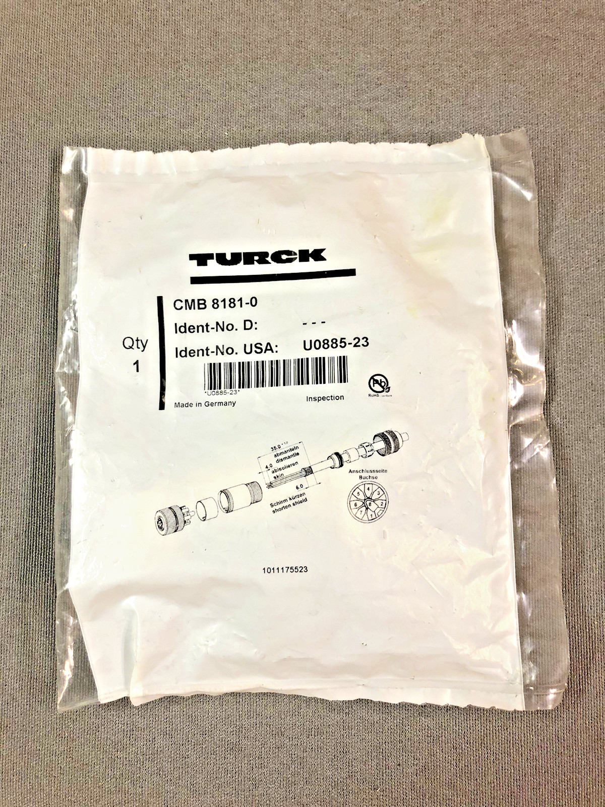 Turck Kubler KIT A02H1024-BC Encoder Kit T8.A02H.64AE.1024.P13B0 Encoder- Qty. 1