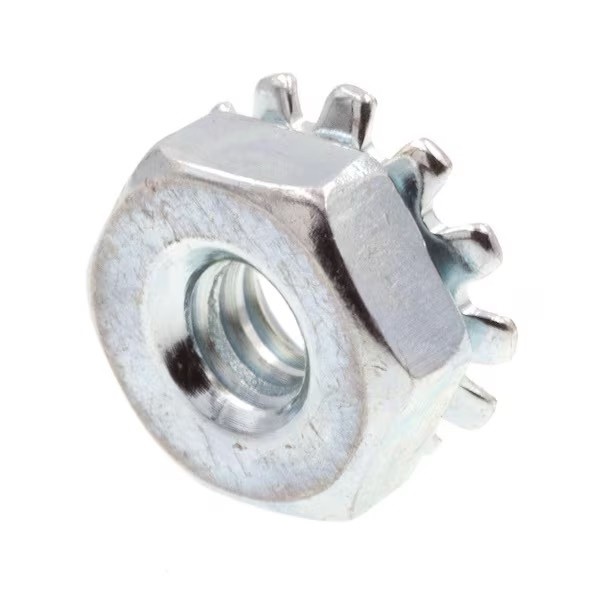 #6-32 Zinc Plated Steel 6-32 K-Lock Nuts w/ External Tooth Washer 5/16″ 150 pcs
