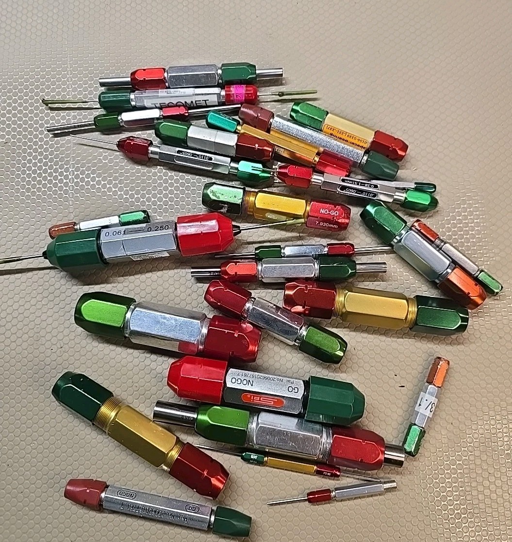 27 Pc Lot! Mixed Lot Gage Pin Handle Thread Plug Gage Gauge Pin Gages Go Nogo