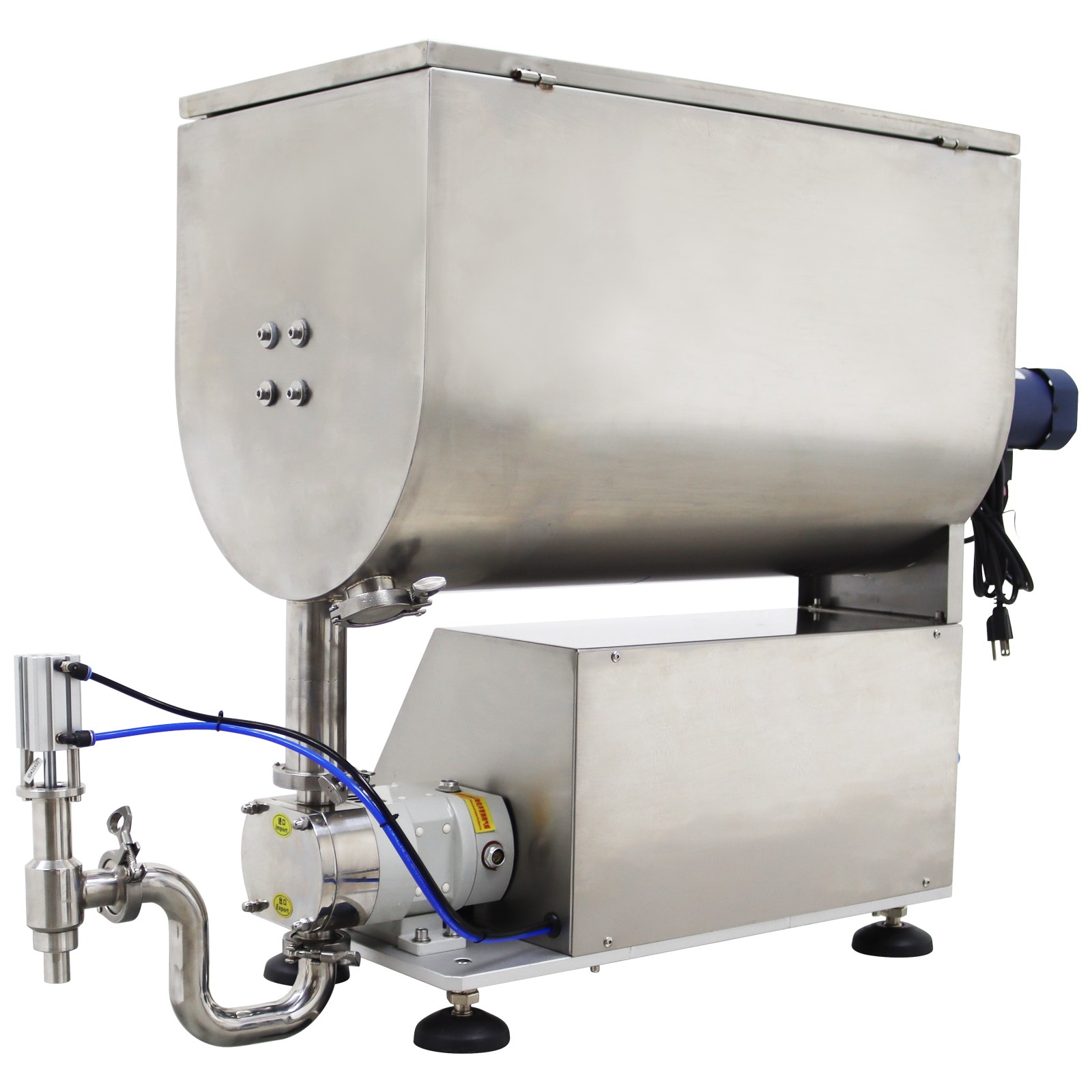 10-50000ml Rotary Pump Filling Machine Liquid Paste Filler 80L Mixing Hopper110V