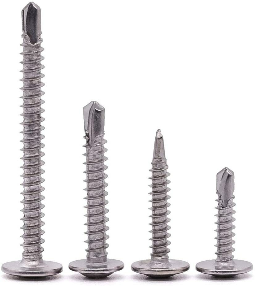 Modified Truss Head #8 x 1/2″ to 3″ Phillips Self Drilling Screws, Zinc