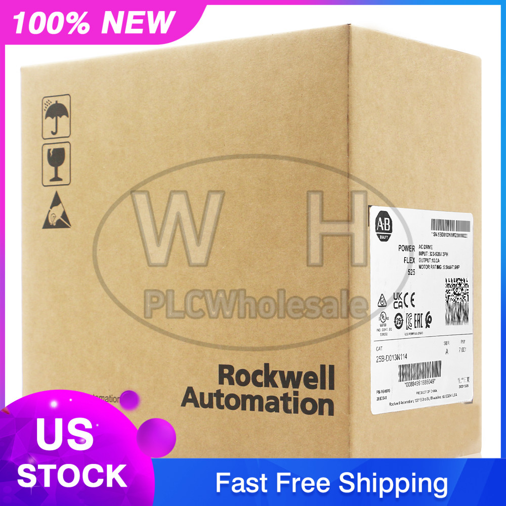 New Sealed Allen Bradley 25B-D013N114 PowerFlex 525 5.5kW (7.5Hp) AC Drive