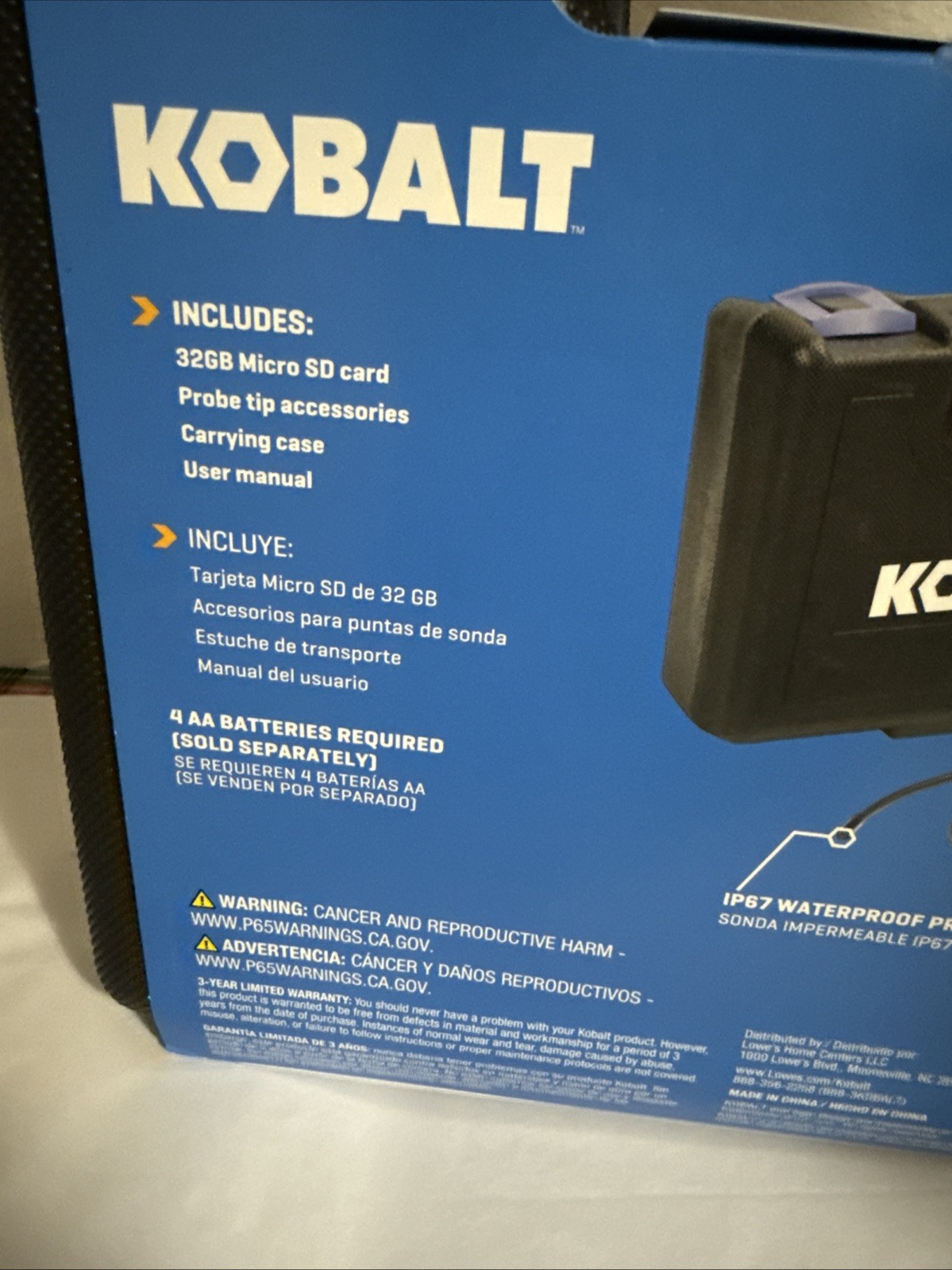Kobalt Handheld LED Inspection Camera w/ 32GB Memory Card & Hard Case New
