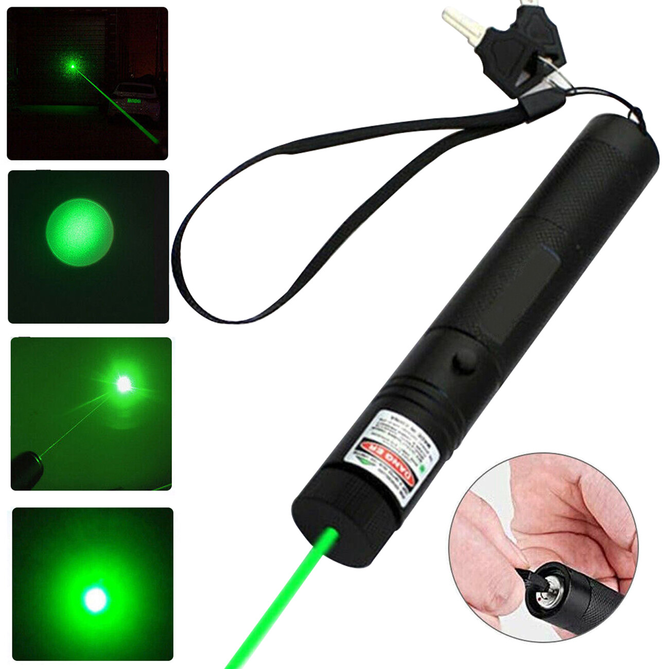 9900Miles 532nm Green Laser Pointer Pen Light Visible Beam Rechargeable Lazer