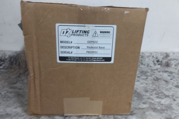 Oz Lifting Products OZPED2 3.05 In Mast Diameter 1000 Lb Cap Steel Mounting Base