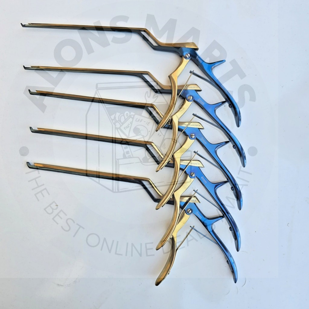 Kerrison Bayonet Bone Spine Rongeur, German Orthopedic Instruments Set of 5 PCS