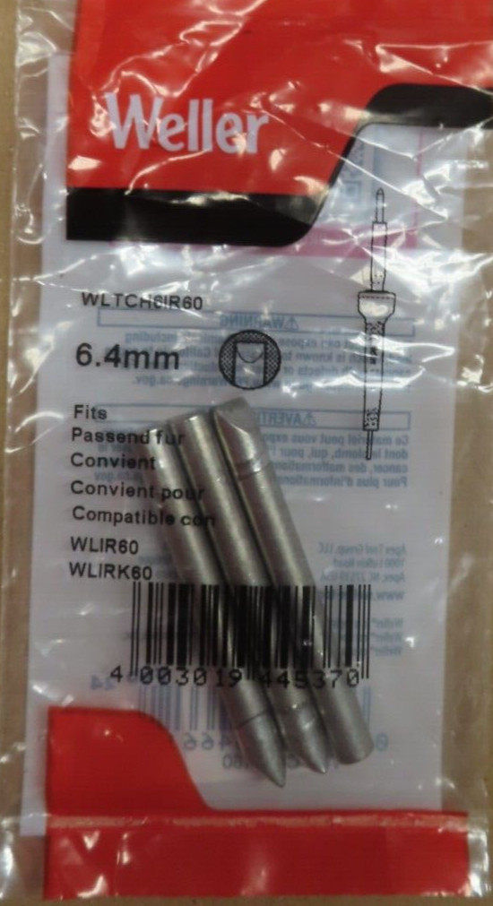 3 Weller 1/4″ Chisel Replacement Tips Lead Free FREE SHIPPING!