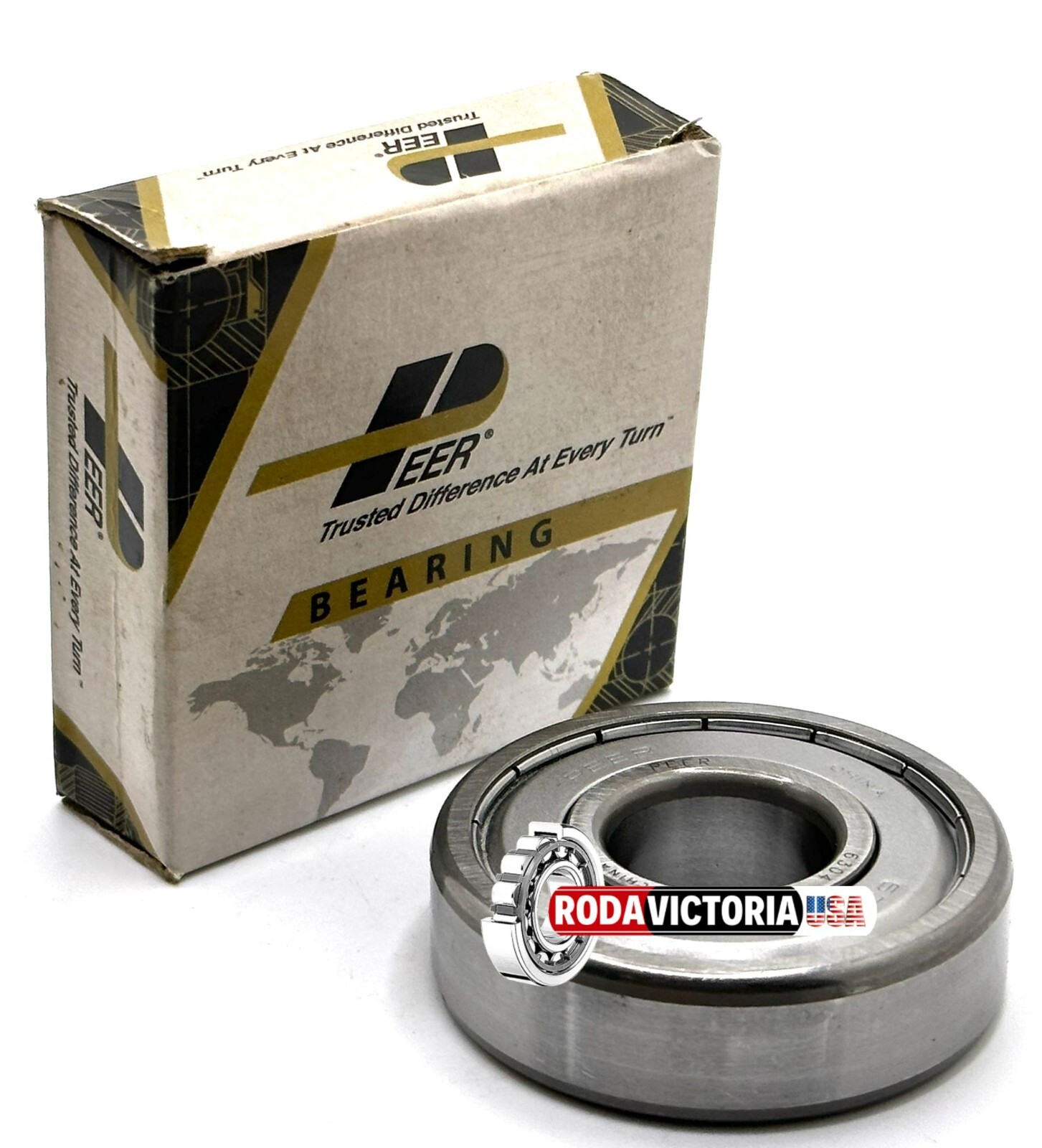 PEER 6304 ZZD DEEP GROOVE BALL BEARING, METAL SHIELDED 20x52x15mm