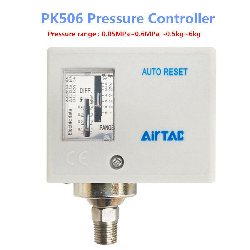 AirTAC PK506 pneumatic mechanical pressure switch 0.05MPa~0.6MPa -0.5kg~6kg