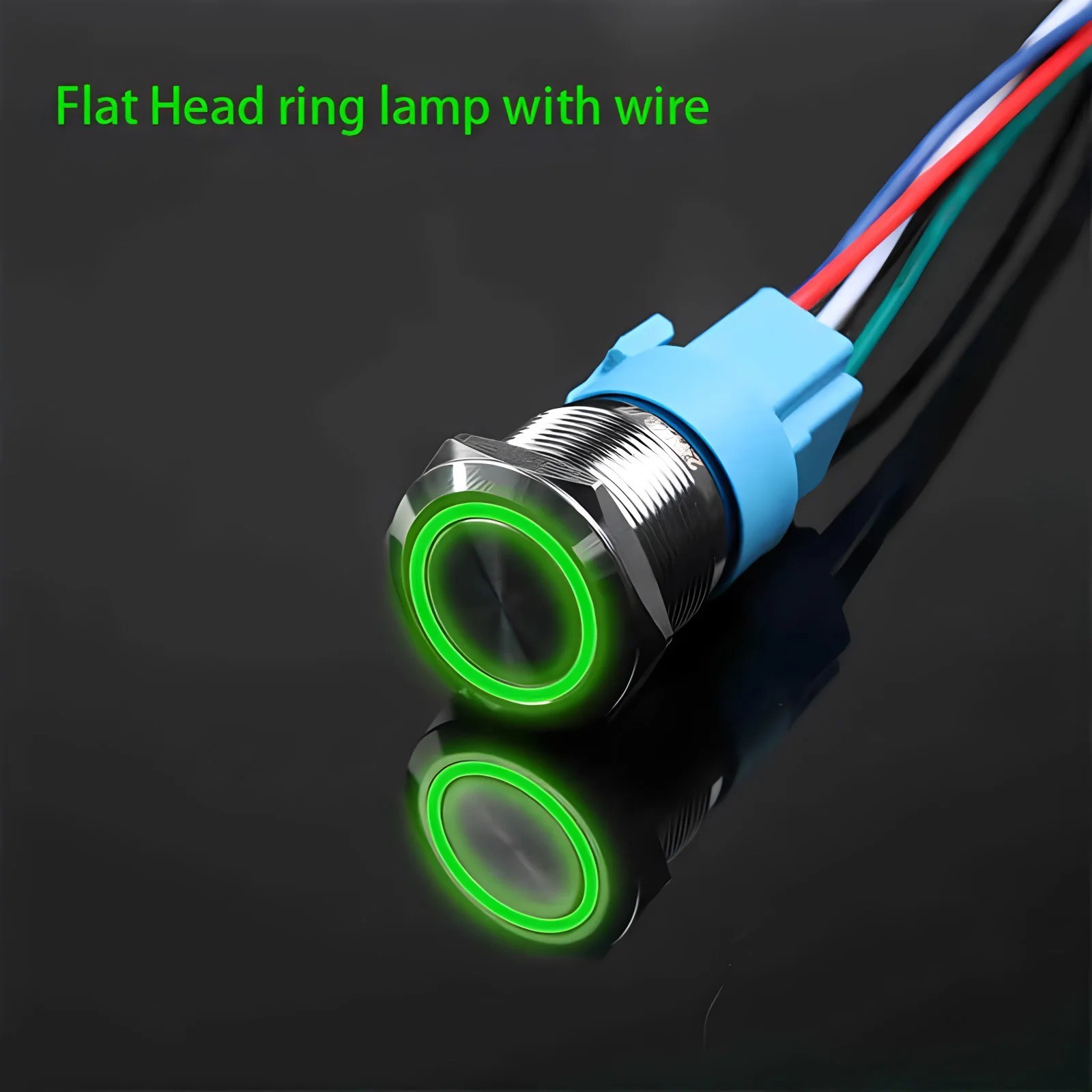 19mm 12V LED ON OFF Push Button Power Switch Latching with Wire Socket Harness