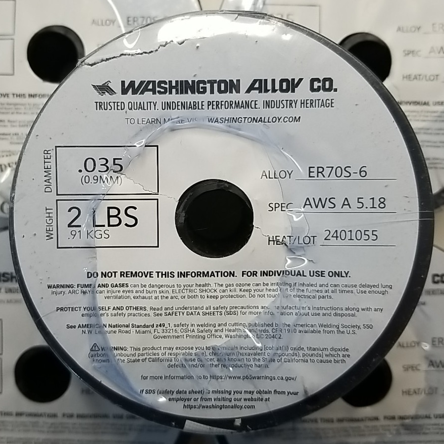 5 Pack Washington Alloy ER70S-6 Steel MIG Welding Wire 2# Spool 10 Pounds Total