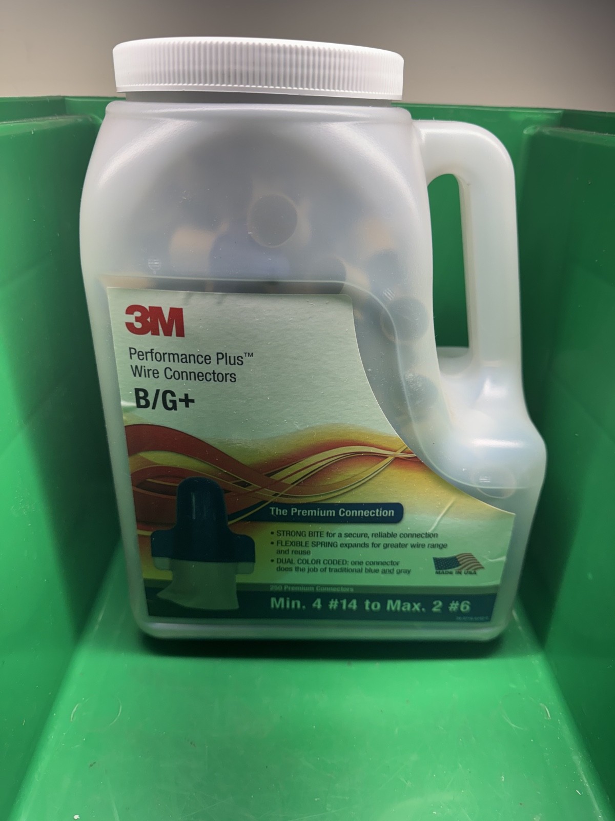 3M Performance Plus Wire Connector, B/G+ (Blue / Gray) qty 250 Jug