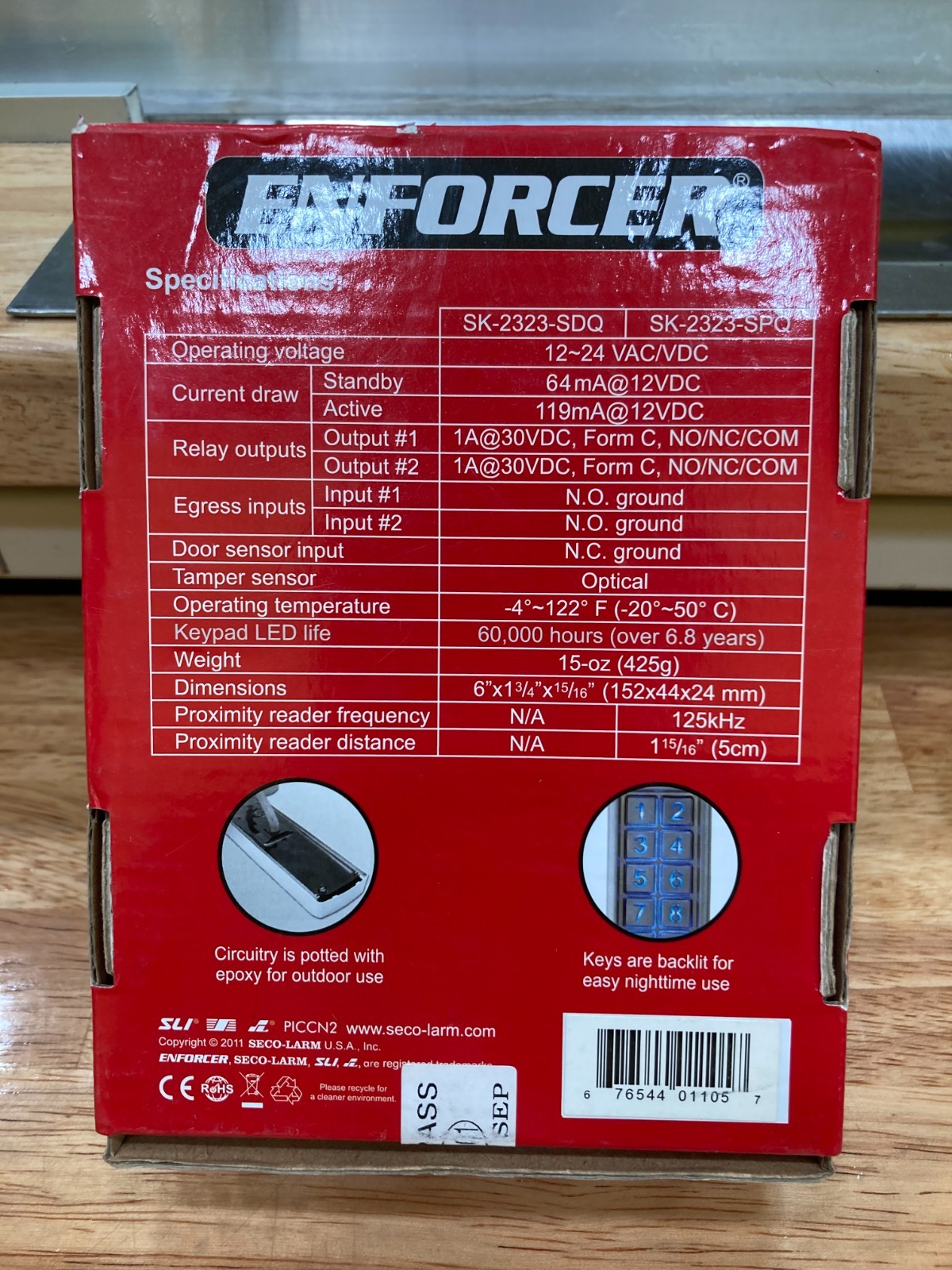ENFORCER MULLION STYLE WEATHERPROOF STAND ALONE KEYPAD (SK-2323-SDQ)