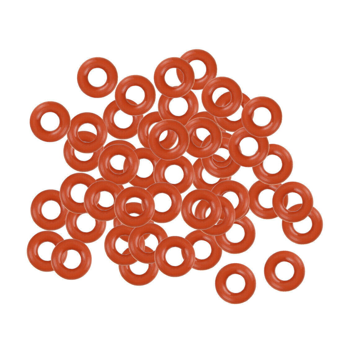 Silicone O-Rings 5.5mm OD, 2.5mm ID, 1.5mm Width, Seal Gasket Red 50Pcs