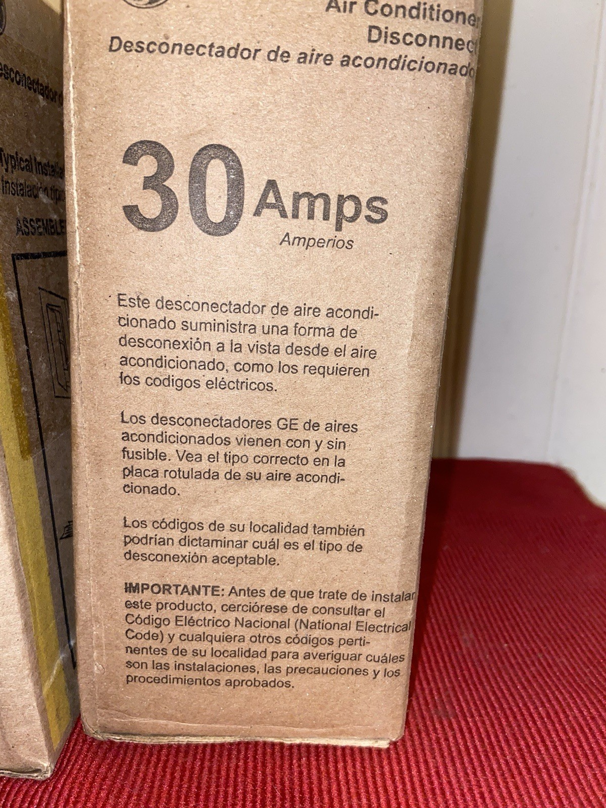 GE TF30RCP Air Conditioner Disconnect [30-Amp 120/240Volt Fused]