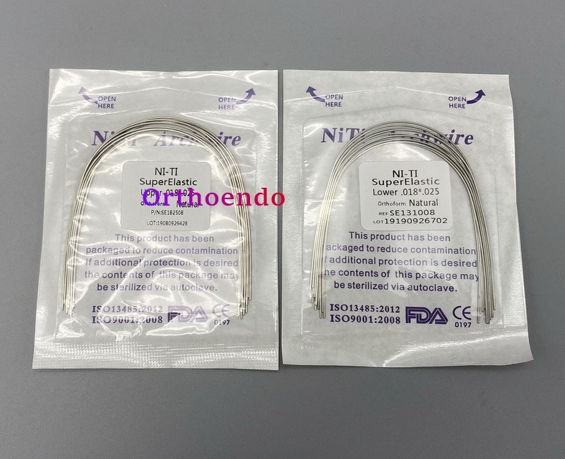 100Pcs Dental Ortho Super Elastic Niti Arch Wire Round Rectangular Wires Natural
