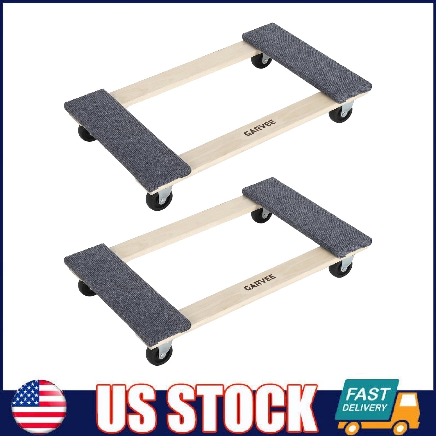 Heavy Duty Furniture Dolly 2-Pack, Moving Dolly with Swivel Wheels 1000 LBS Load
