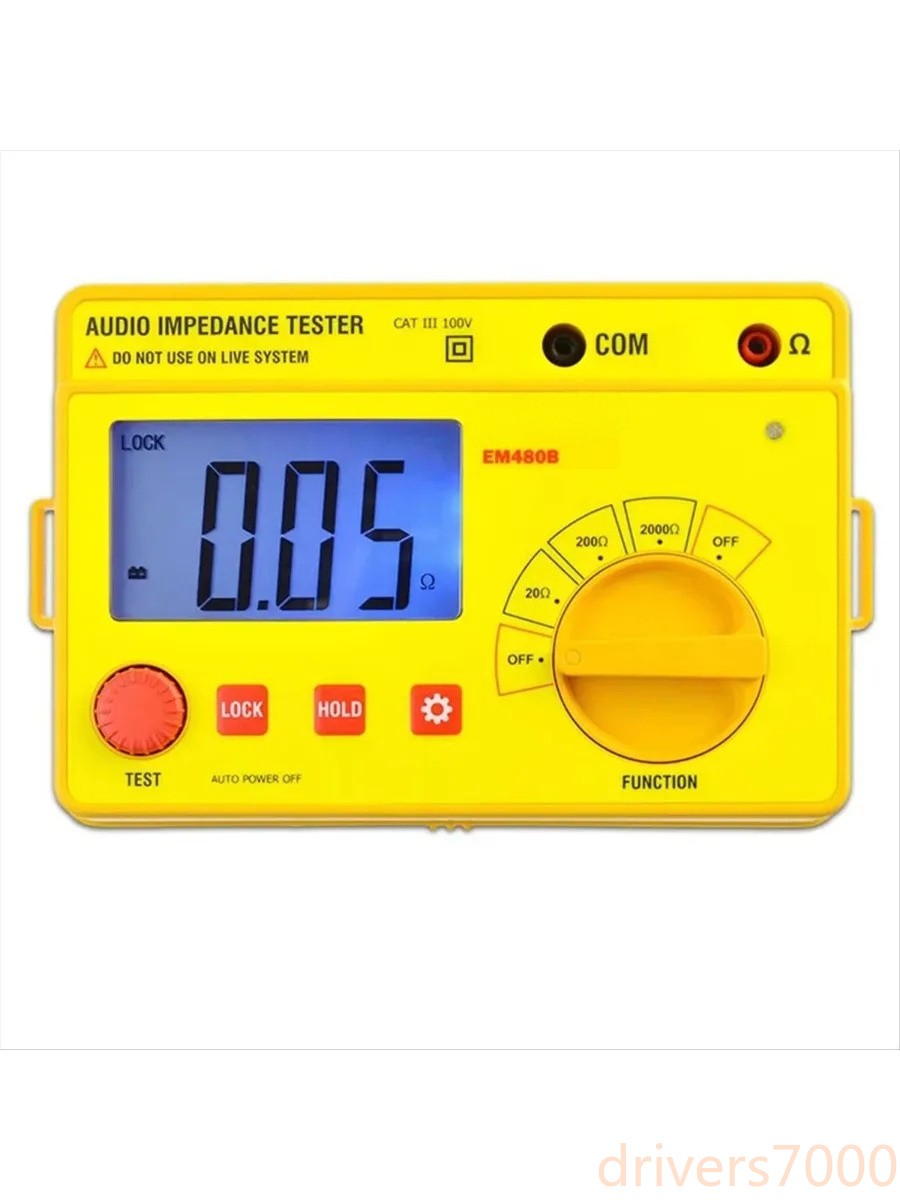 Digital Audio Impedance Tester Test Range 20Ω/200Ω/2000Ω EM480B Resistance Meter