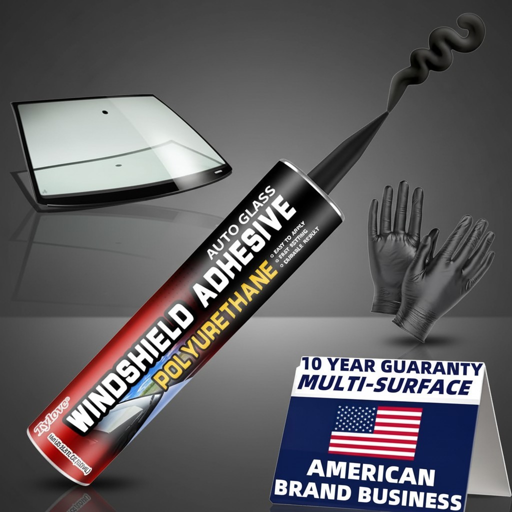 Professional Auto Glass Sealant 10.5oz Weather Resistant Quick Set Adhesive
