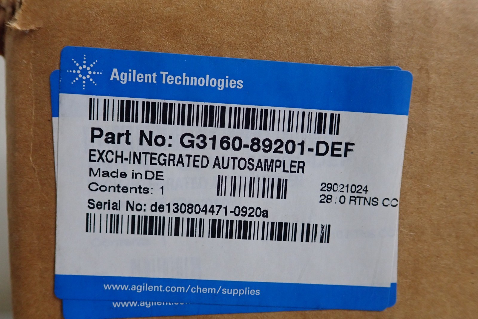 Agilent Technologies Model G3160B Integrated Autosampler G3160-89201