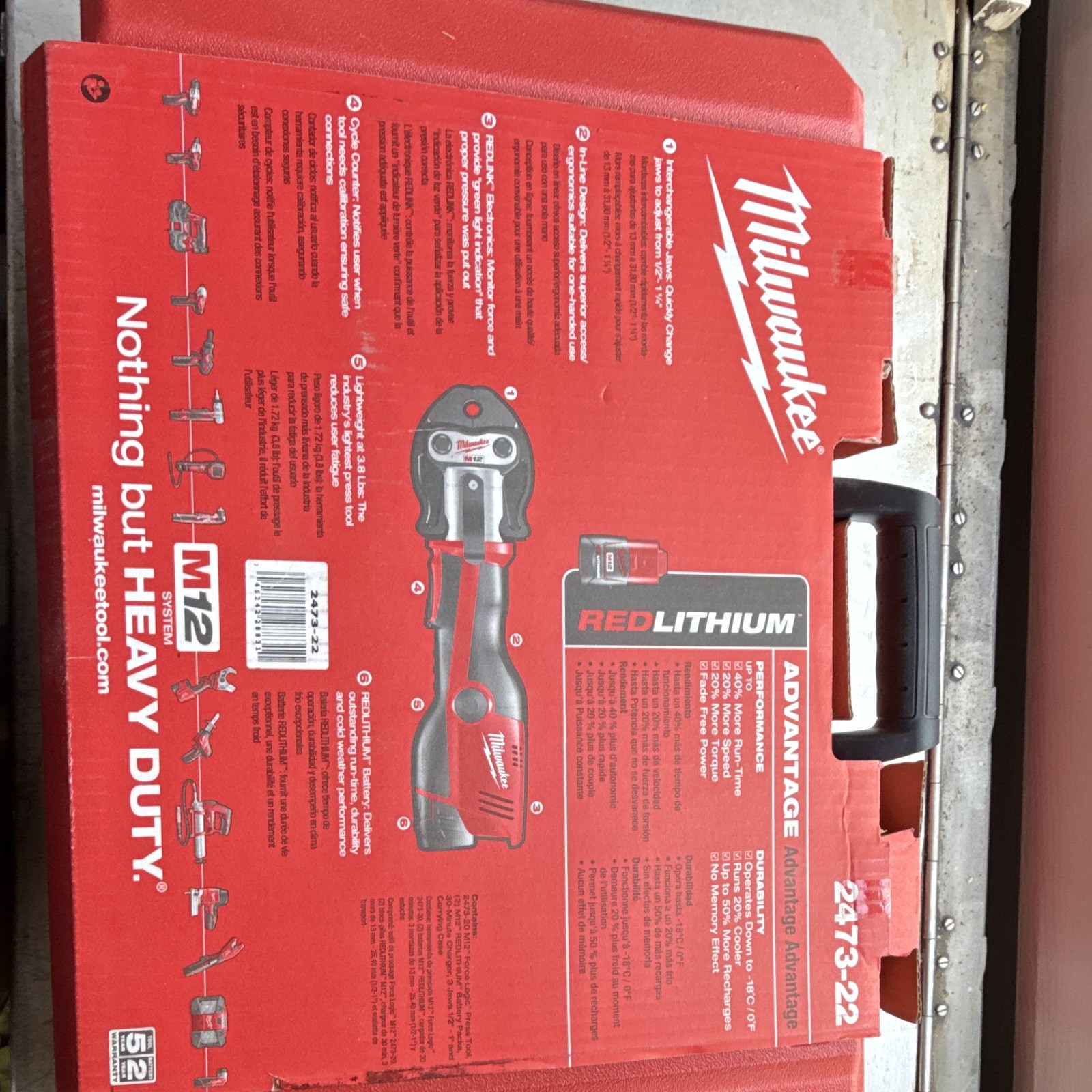 Milwaukee M12 FORCE LOGIC Press Tool Kit 1/2 in-1 in Clamp, 2473-22