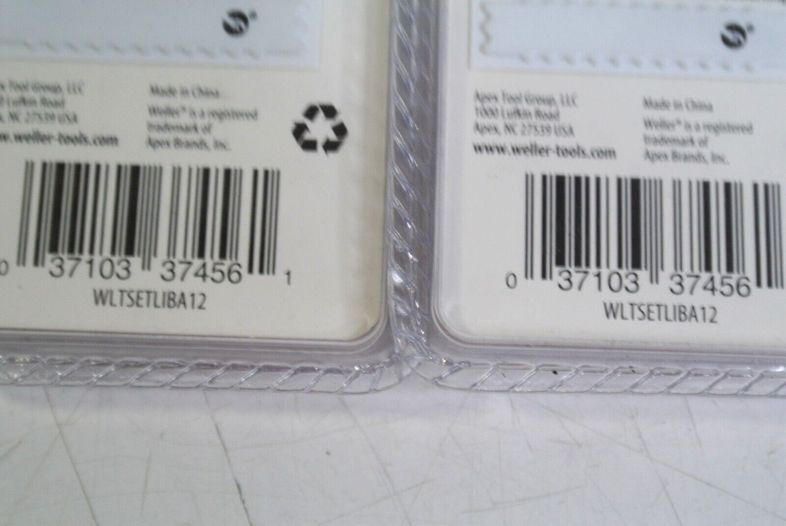 LOT of 2 Weller 2pk Soldering Tips (0.4mm & 4.0mm) WLTSETLIBA12