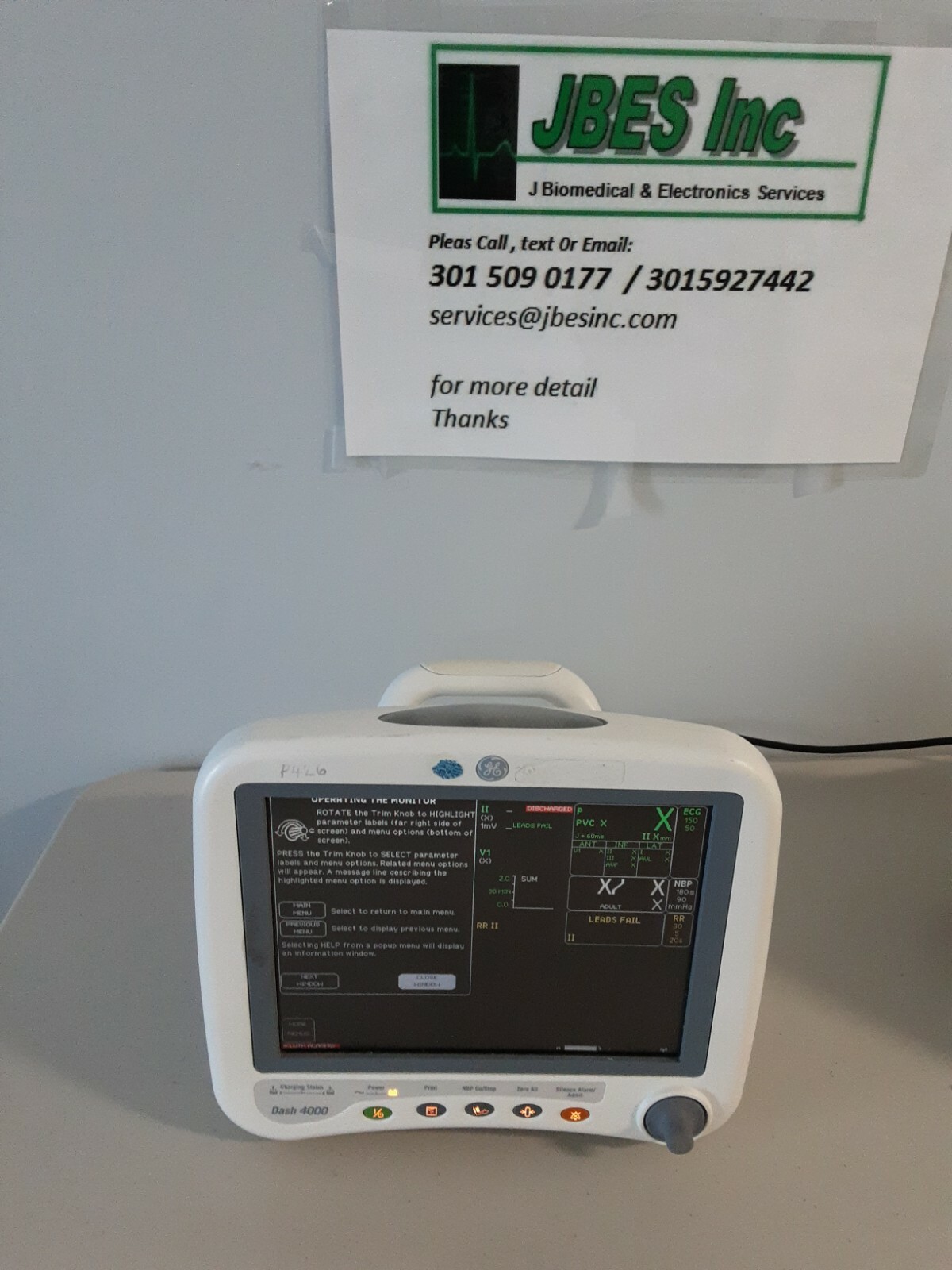 Dash 4000 Patient Vital Signs Monitor CO2 Nellcor SPO2 ECG 30 Day Warranty!