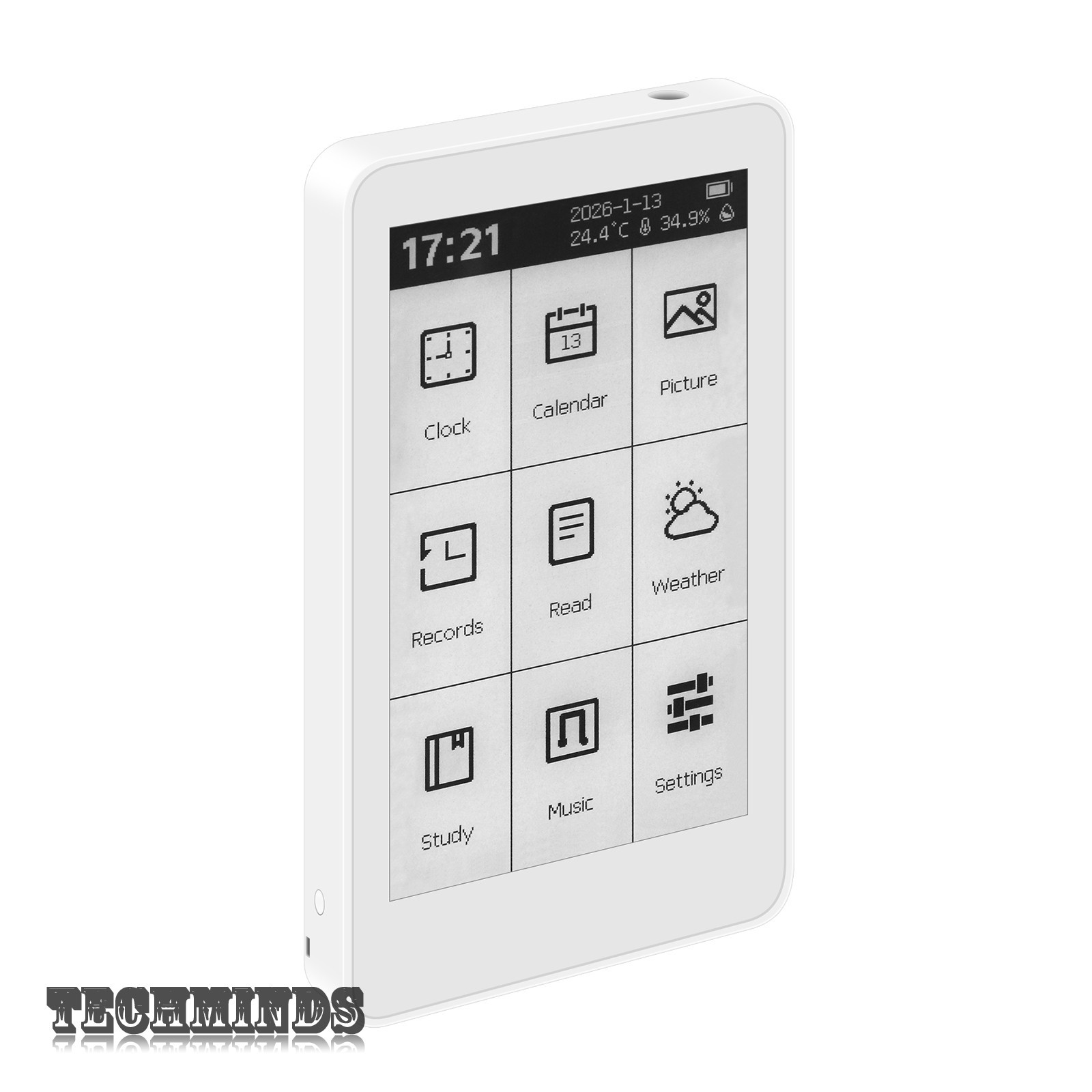 HamGeek M3 Portable E-Book Reader 3.7″ Touch Screen E-Paper 10-Level Adjustable